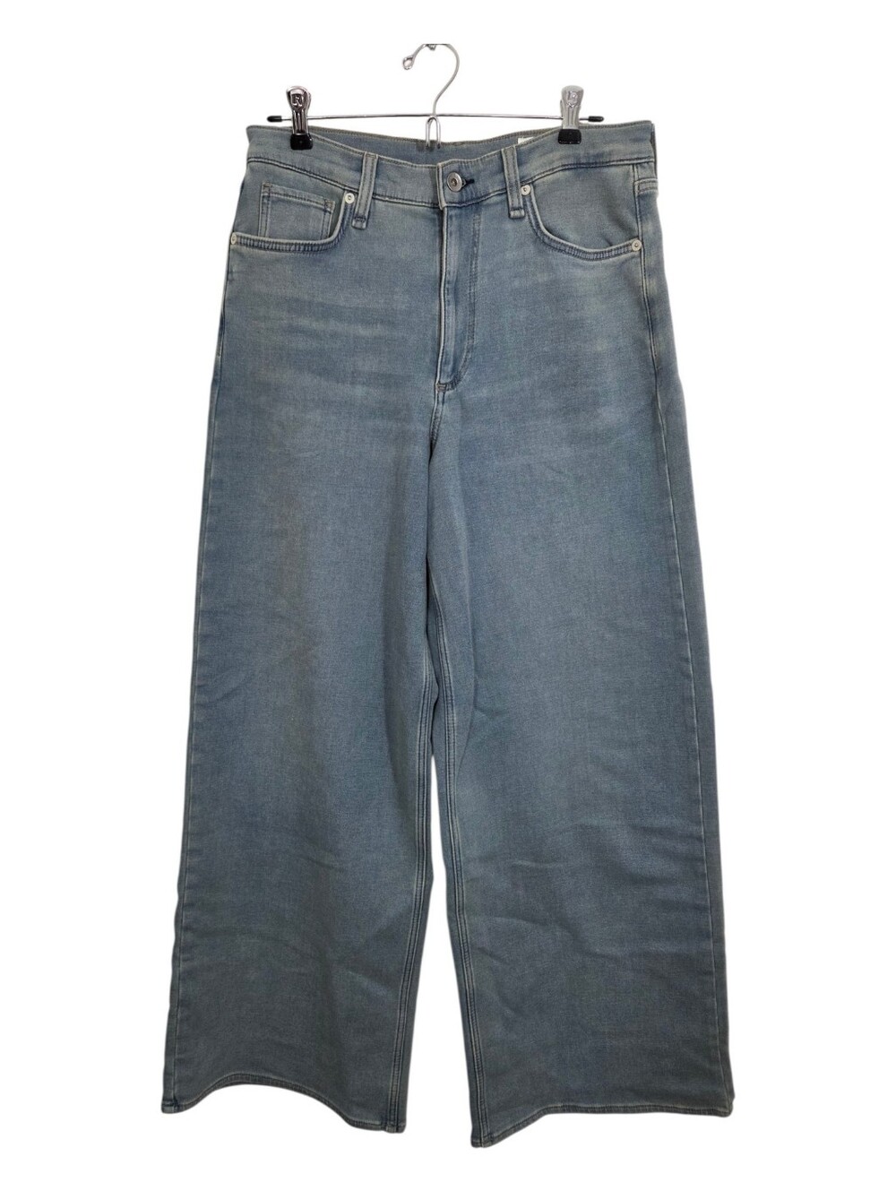 Rag & Bone Serena Full Length Jeans Wide Leg Light Wash Size 29 Boho Designer